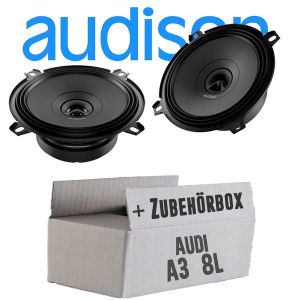 Audison Lautsprecher FüR Audi A3 8L 13Cm 2-Wege Boxen Koax Einbauset Front TüRen-image