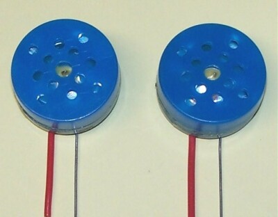 2 CRYSTAL microphone element guitar harp mic pickup vintage fuzz HIGH impedance