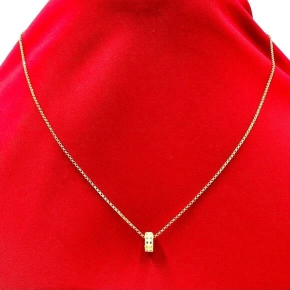 Colgante Roberto Moneda Oro 18K Princesa Rondel Con Diamantes Foto 2 de 4