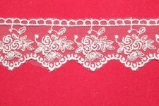 Pizzo merletto di tulle nastro alto 3,5 cm Sweet Trims 1618 passamaneria bordo