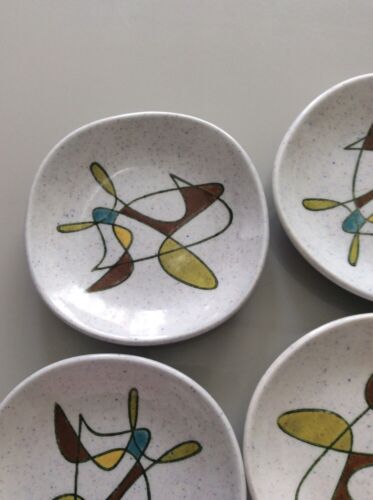 METLOX POPPYTRAIL CALIFORNIA FREEFORM SET OF 5 COASTERS VERY RARE - Picture 9 of 12
