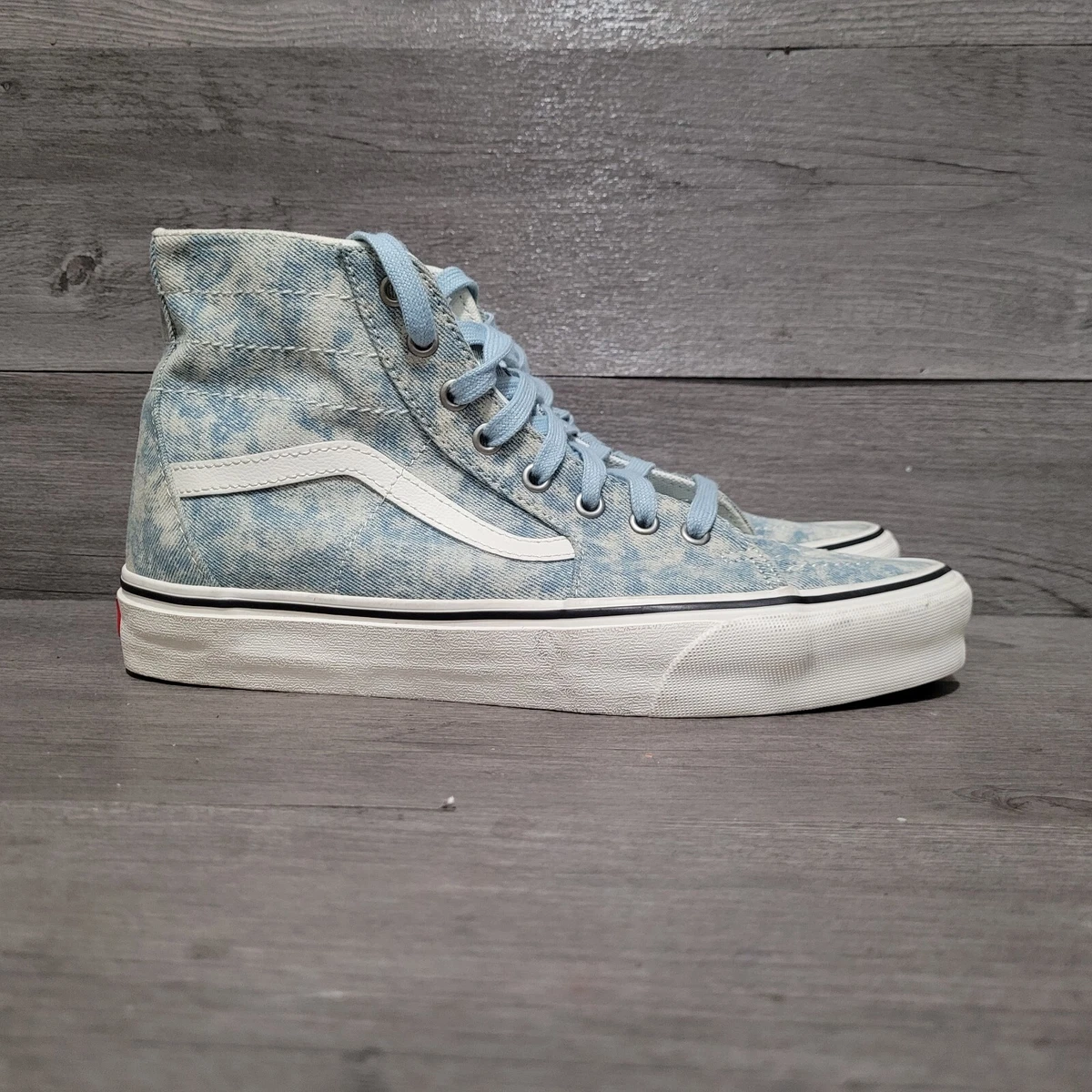 Vans Demin Destroy Sk8-Hi Tampered Sneakers Unisex Winter Sky/Marshmallow Vans Sk8- Tapered High Denim Destroy - Winter Sky for sale  main image 3