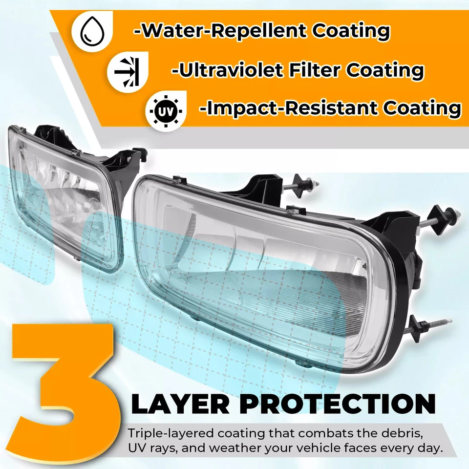 Противотуманные фары KUAFU с лампами для Ford F-150 2004-2006 годов выпуска и Lincoln Mark LT Base 2006 - Изображение 3 из 4