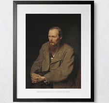 Fyodor Dostoevsky Philosopher 1800s Premium Art Print