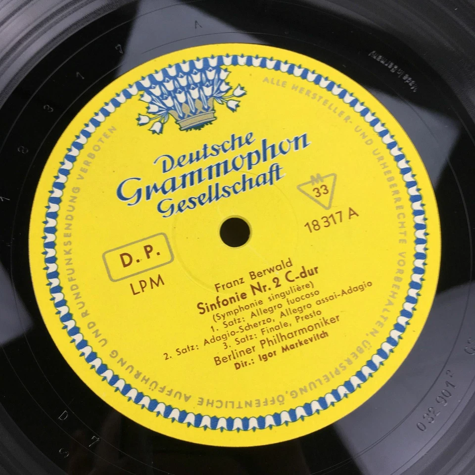 Franz Berwald Symphony No. 2 In C Major DGG Tulip LP 33 GER Press LPM 18317 RARE - Image 3 of 4