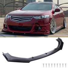 For Acura Tsx 2009-2014 Front Bumper Lip Splitter Spoiler Body Kit Matte Black
