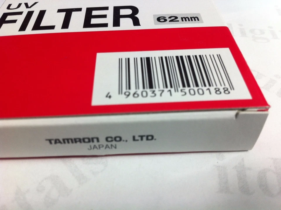 Genuine Tamron 62mm UV HAZE Lens Glass Protector Filter 62 mm Original OEM - Image 4 of 4
