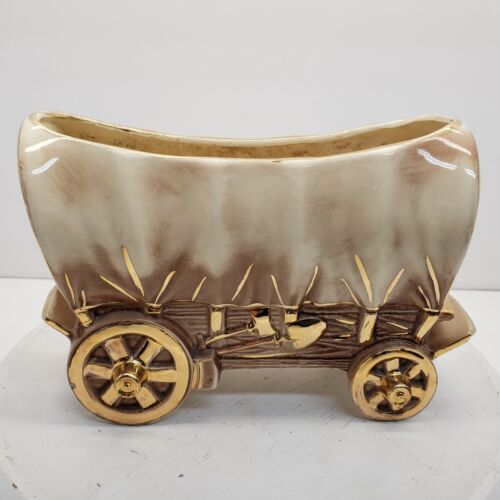 Vintage Shawnee Covered Wagon Planter 733 - Picture 1 of 12