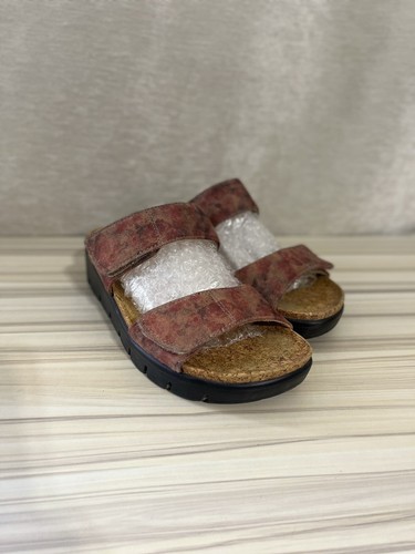 Alegria Two Band Slide Sandals Lena Cognac & Roses - Size 36 - Picture 2 of 6