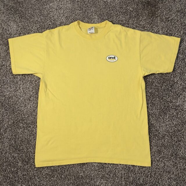 Anvil Brand Anvil T Shirt Yellow 6.2 Oz Tee USA Fabrics Size Large | eBay