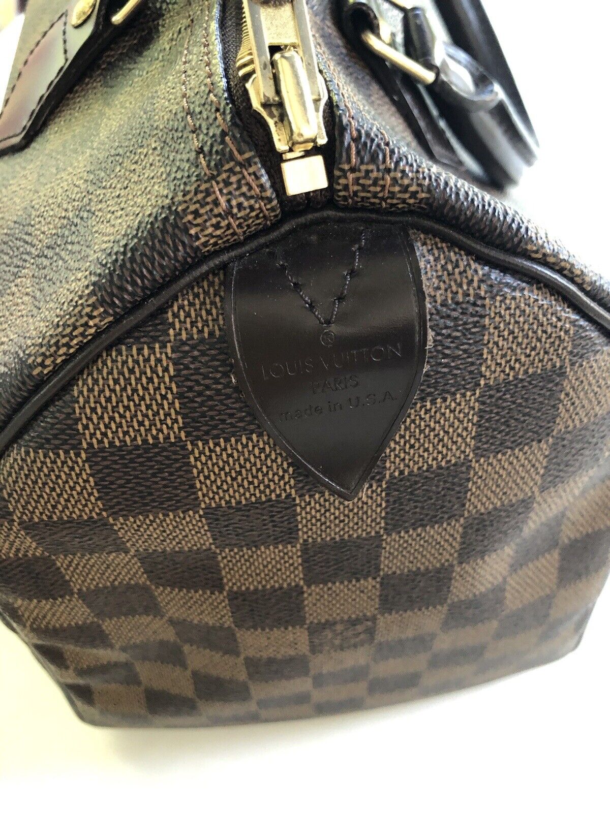 Louis Vuitton Damier Checks Speedy 30 Bag RT110-10