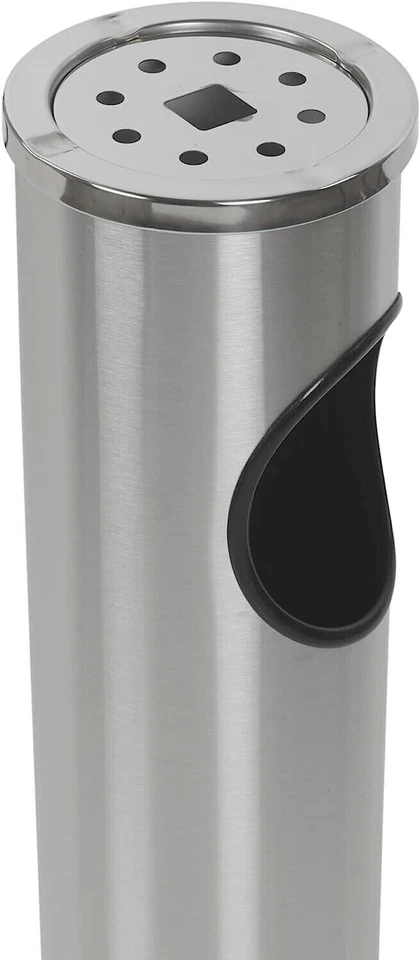 Posacenere Cestino Bar Ristorante Argento Getta carte In acciaio inox 15 o 20 cm - Immagine 3 di 4