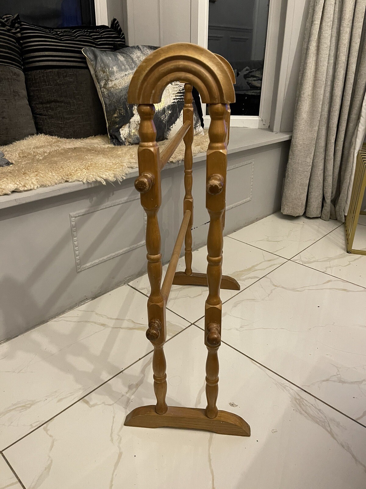 VINTAGE Wooden Freestanding Traditional Bathroom Towel Rail Dryer