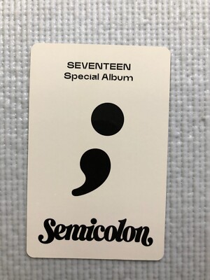 SEVENTEEN Semicolon SPECIAL ALBUM PHOTOCARD( DK ) | eBay