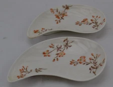 CFH GDM Limoges Swirl Embossed Bone Dishes Ironstone