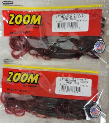 ZOOM MAGNUM LIZARD SUPER SALT PLUS 8''   !! 2 PACKS !!   CHOOSE COLOR