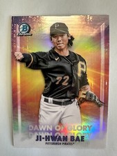 2021 Bowman Chrome Baseball Dawn of Glory Refractor Insert #DOG9 Ji-Hwan Bae