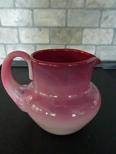 Vintage PAIRPOINT Art Glass Peachblow Mini Pitcher 2.80" Tall Museum 