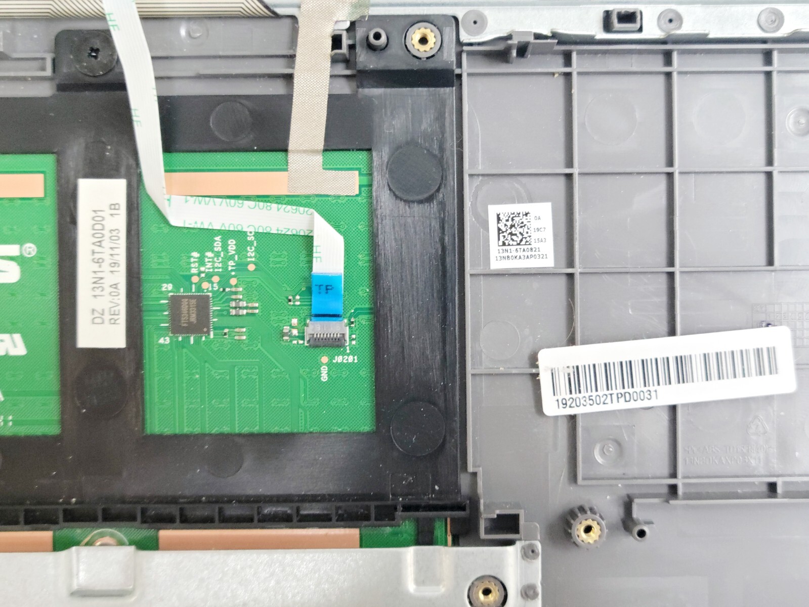Pulled OEM Asus Vivobook 15 Top Cover Palmrest Touchpad Keyboard 13N1-6TA0821