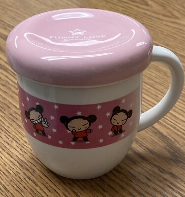 PUCCA Funny Love Story Coffee Tea Ceramic Mug Cup with Lid