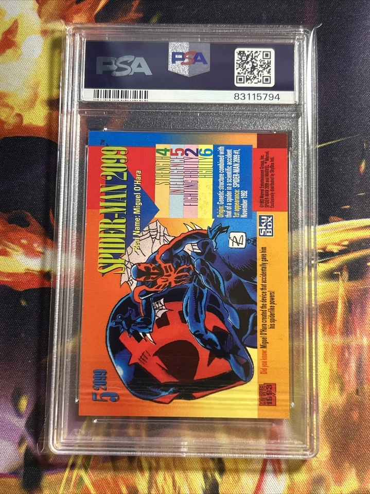 Spider-Man 2099 - 1993 Marvel Universe Red Foil #5 - PSA 9 - Image 2 of 2