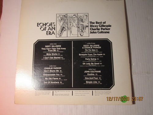 "Echoes of an ERA," Roulette RE-120, Vinyl Stereo DBL LP, Dizzy, Bird, Coltrane - Picture 3 of 4