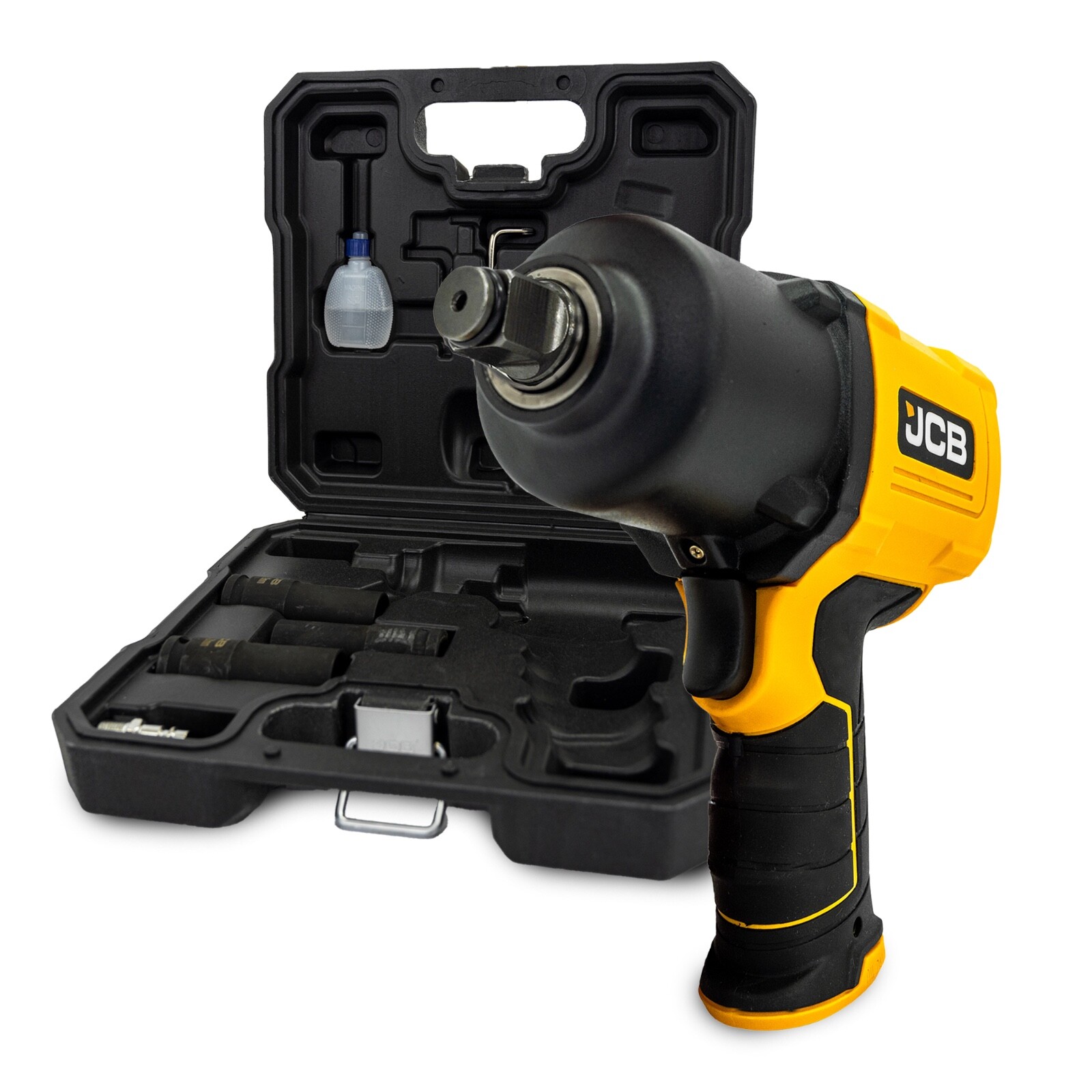 JCB 1?2' Square Drive Air Impact Wrench Set 1200Nm Working Torque JCB-RP9510-KIT - Image 2