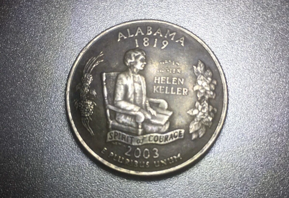 2003-D Alabama Helen Keller error quarter-Sintered - Image 4 of 4