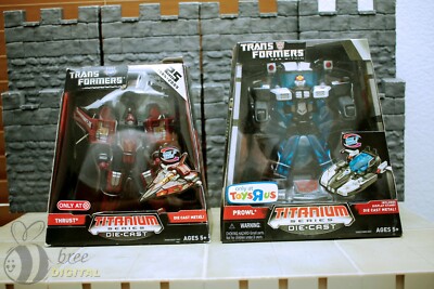 Transformers Titanium Series Lot Prowl TRU exclusive Thrust Target exclusive