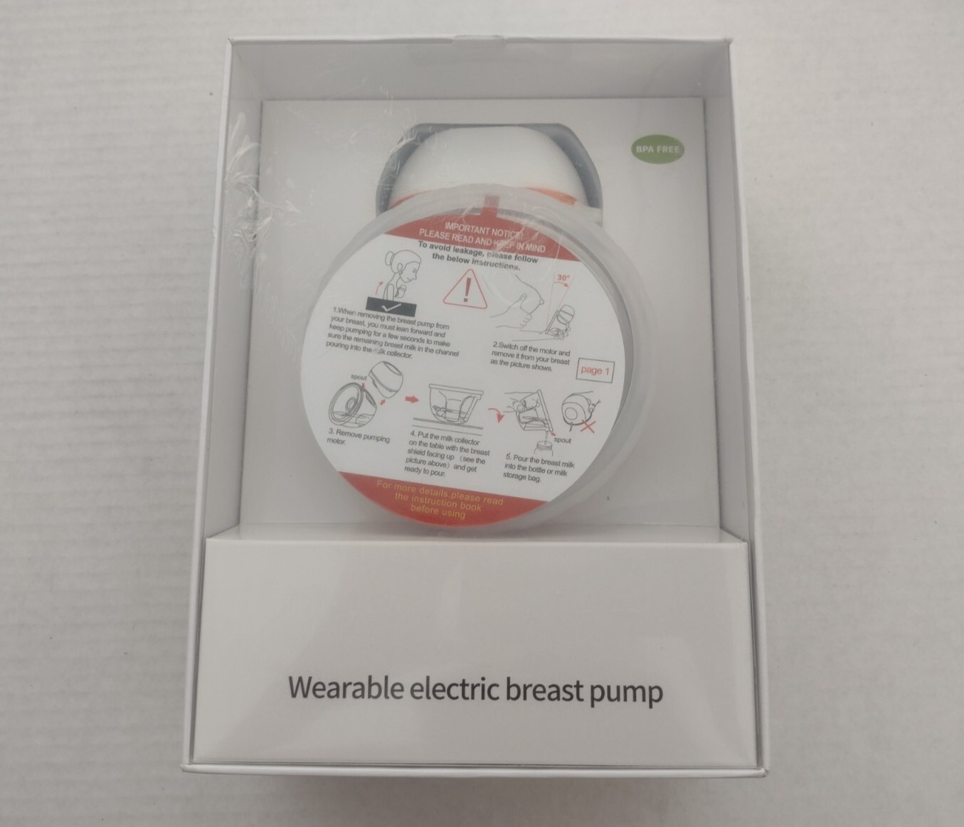 Hands-Free Wearable Breast Pump for Comfortable On-the-Go Use-image