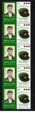 AUSTRALIAN TEST CRICKET CAPTAIN STRIP OF 10 MINT VIGNETTE STAMPS, NOBLE 1