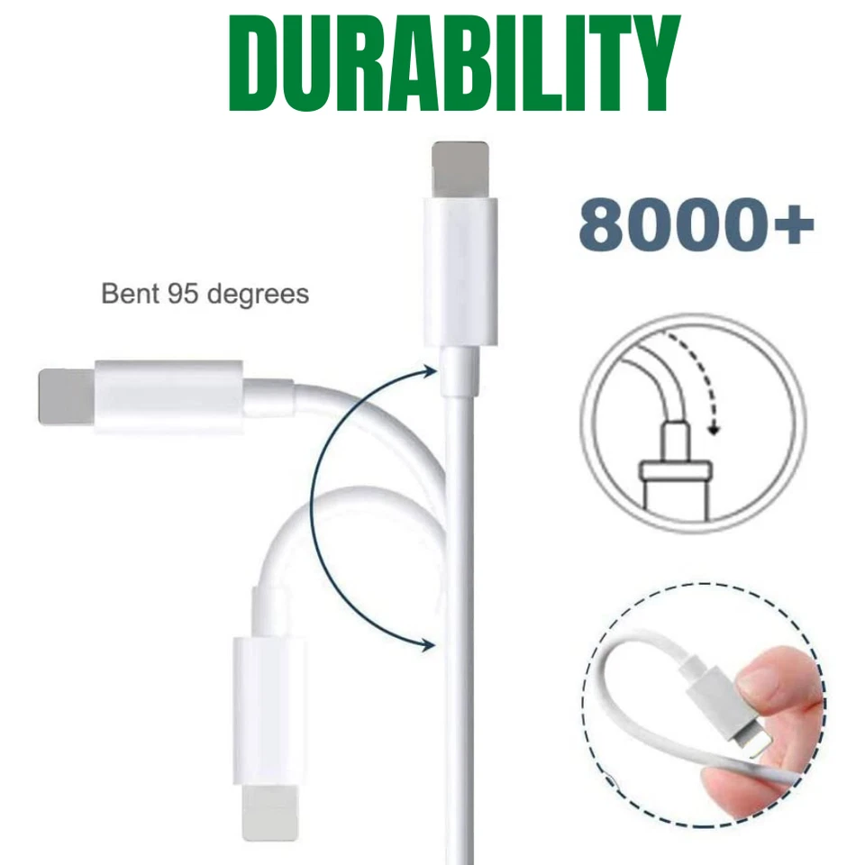 Wholesale Bulk 3/6Ft Charging Cable USB Cord For Apple iPhone 11 8 X Charger Lot - Image 4 of 4