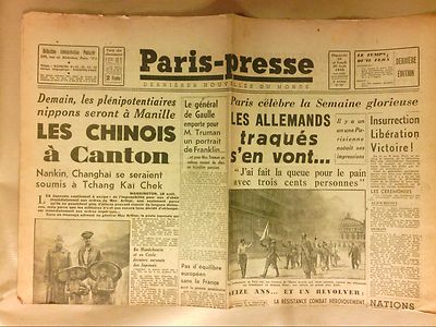 JOURNAL DAILY / PARIS PRESSE NR. 240 19-20/08/1945 / LES CHINESIS A CANTON