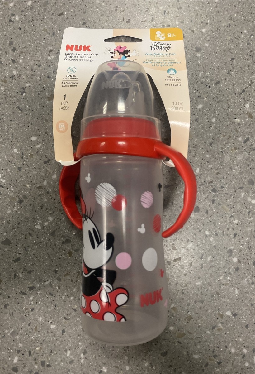 NUK Disney Large Learner Sippy Cup Minnie Mouse 10 Oz 1-Pack Spill