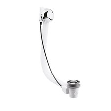 Modern Bath Overflow Pop-Up Waste Plug & Twist Chrome Handle and Plastic Pipe