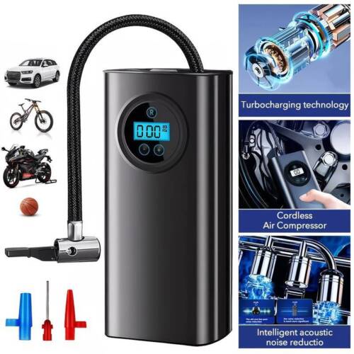 Car Tire Air Inflator Tyre Electric Pump Cordless Battery Rechargeable - Picture 3 of 14