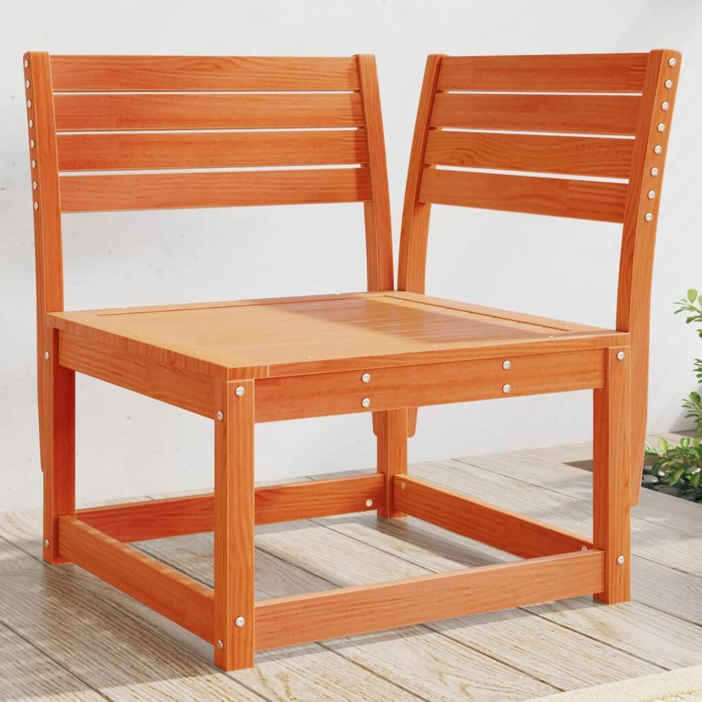 vidaXL Divano Angolare Giardino Marrone Cera 73x73x78cm Massello Pino