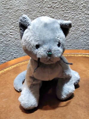 Ganz Webkinz Grey Cat Plush Stuffed Animal Toy Kitty Kitten 7”