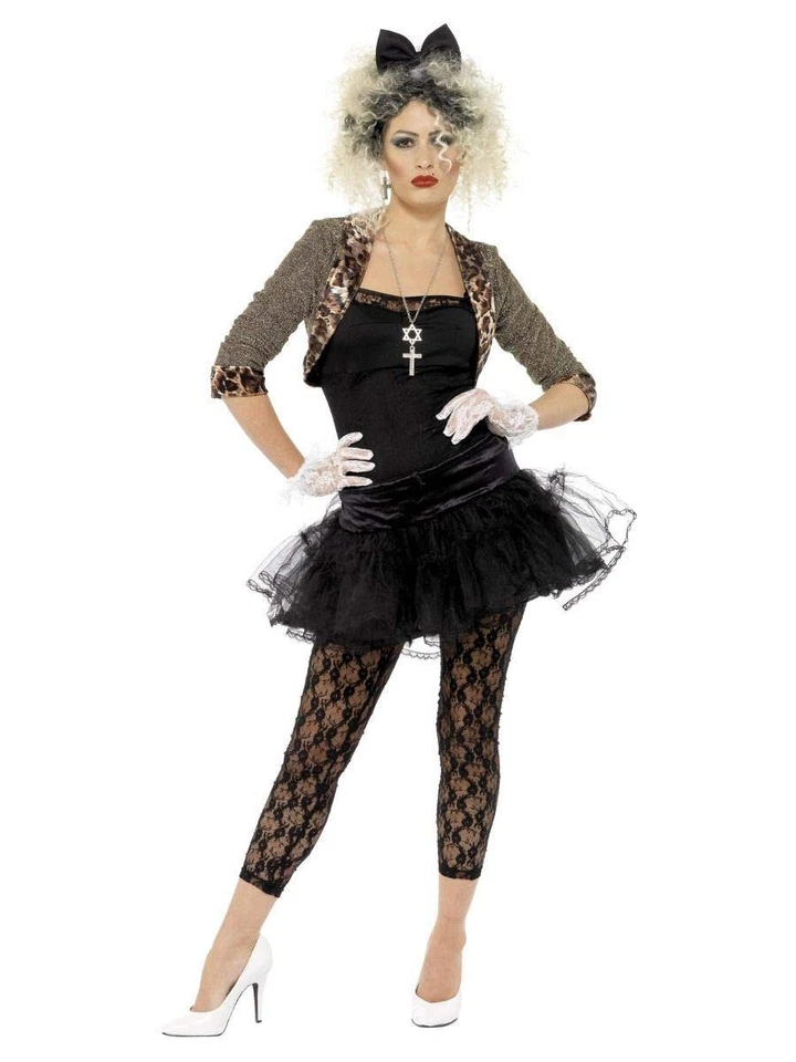 Smiffys 80s Wild Child Costume, Black (Size S) - Imagen 1 de 1