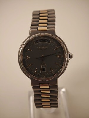 Longines Conquest V.H.P. Quarz Vintage Titan/Gelbgold