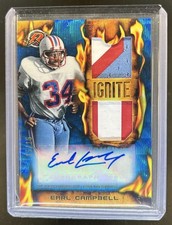 2023 Topps Composite Earl Campbell Resurgence Ignite Auto Blue Surge Patch #/15