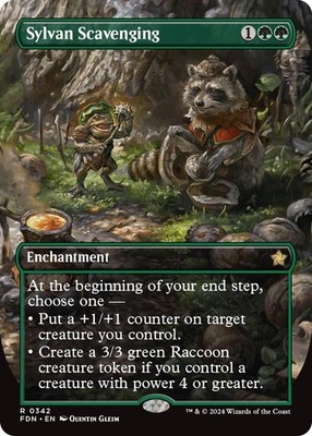 Sylvan Scavenging (Borderless) - 342 - NM - Foundations
