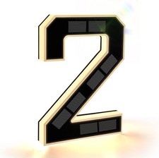 9 Inch Solar Lighted House Numbers for Outside, Light up Waterproof LED Address