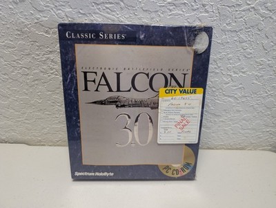 Falcon 3.0 - 1991 PC CD-ROM Game, COMPLETE IN BOX Spectrum HoloByte DAMAGED