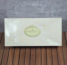 Vintage Victoria s Secret Ivory Satin Bow Slippers Size 7/8 Gold Label w Box