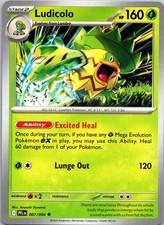 Ludicolo 7 Phantasmal Flames Pokemon Card Regular NM TCG singles Near Mint