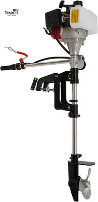 2-Stroke 2.3HP Outboard Motor, 52CC Gas-Powered Outboard Motor Fishing Boat Engi