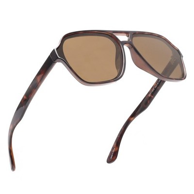 GLINDAR Men's Polarized One Size, Tortoise Frame / Brown Lens