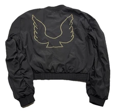 Sage The Label Black Jacket with Wing Back Graphic – Size XL – Streetwear Luxury