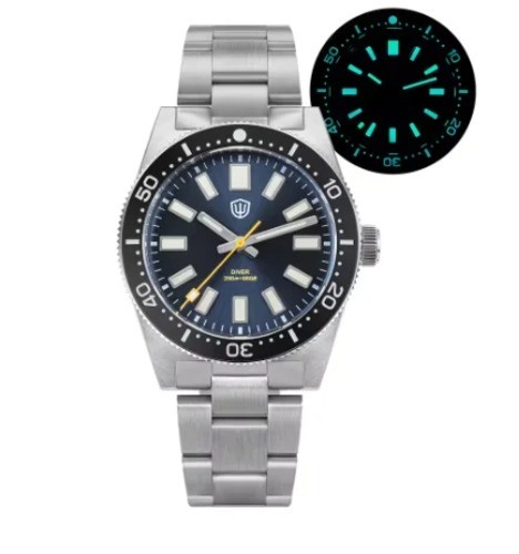 Watchdives WD1965 38mm Men's Diver Watch VH31 Quartz 20Bar Sapphire Crystal